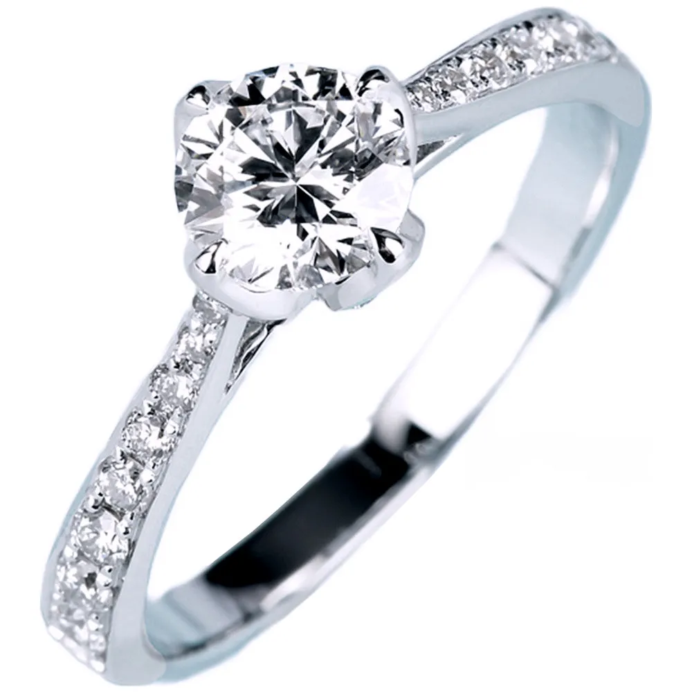 4 Prong Petal Lab-Grown Diamond Engagement Ring