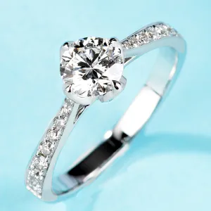 4 Prong Petal Lab-Grown Diamond Engagement Ring
