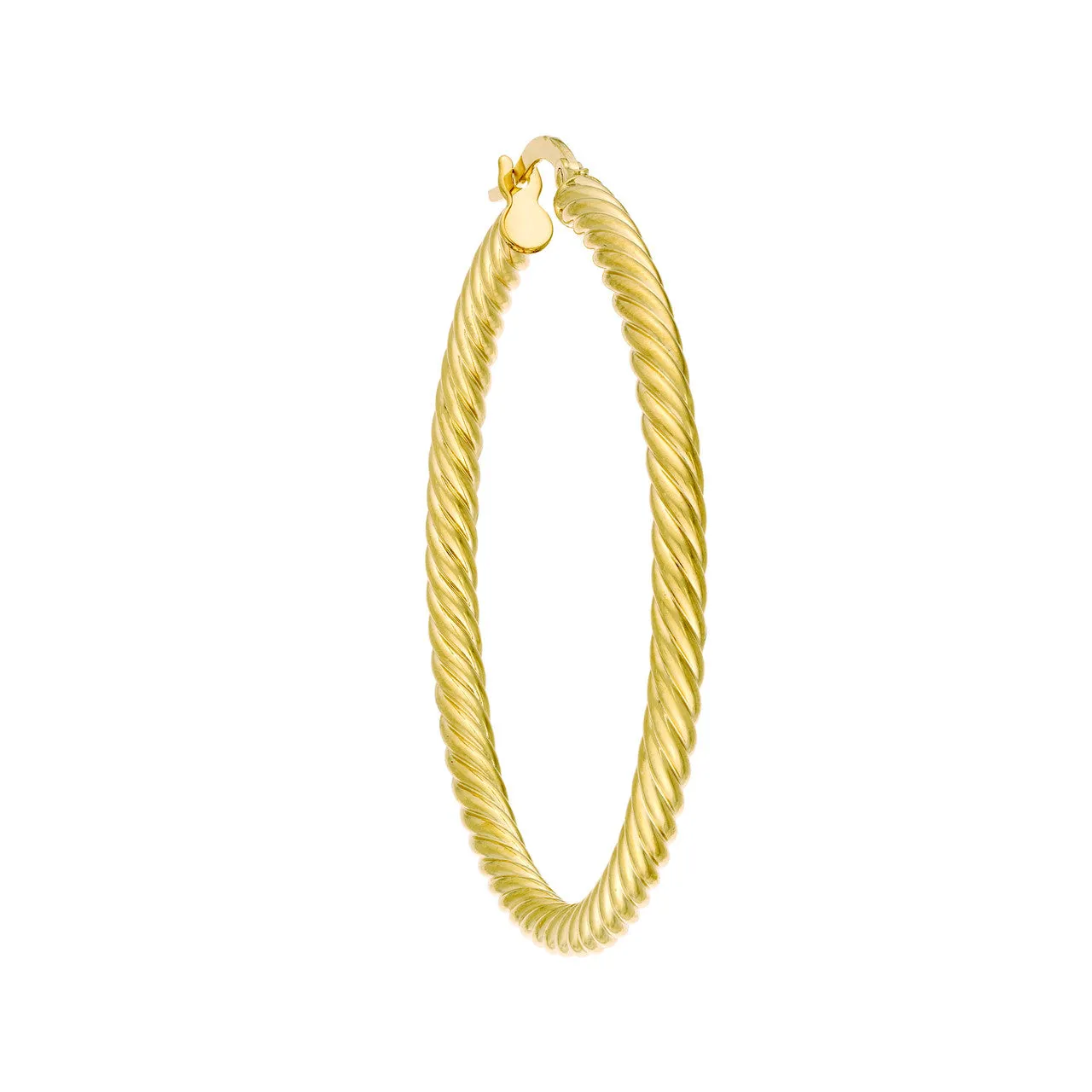 40mm Rope Twist Hoop Earrings