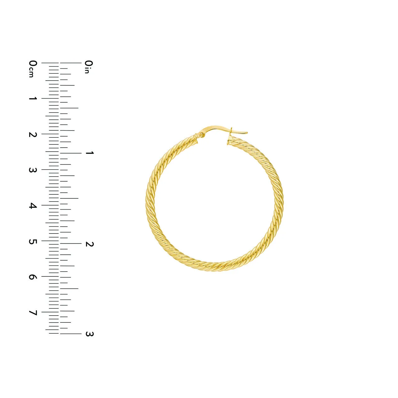 40mm Rope Twist Hoop Earrings