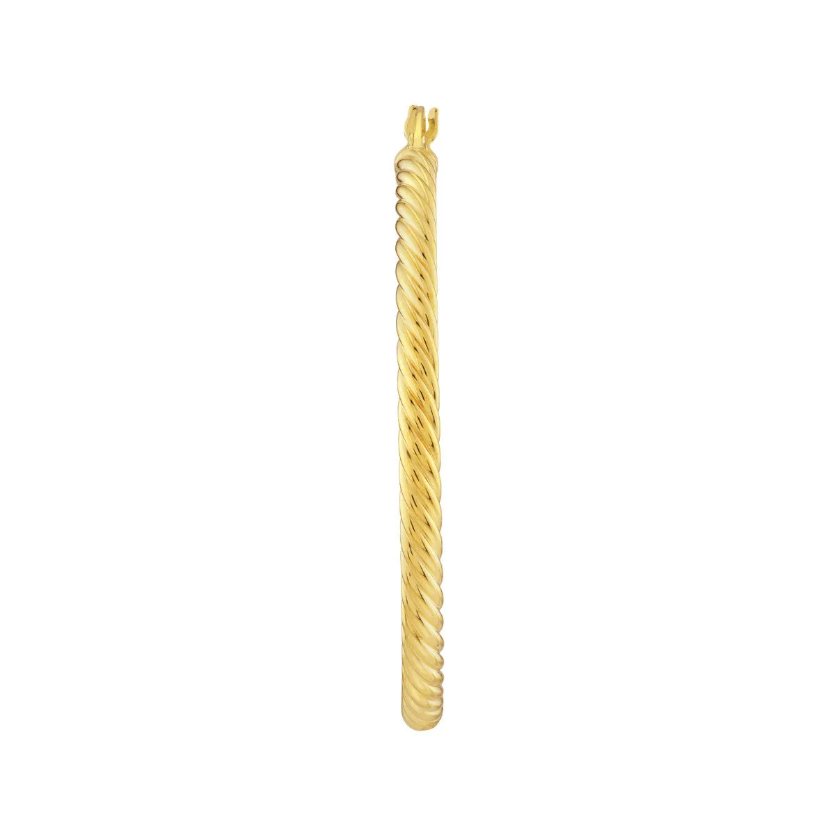 40mm Rope Twist Hoop Earrings