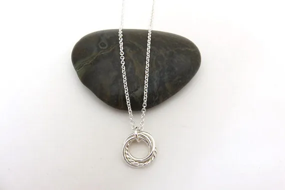 40th Birthday Gift for Women | Sterling Silver Twist Necklace | 40th Birthday Necklace