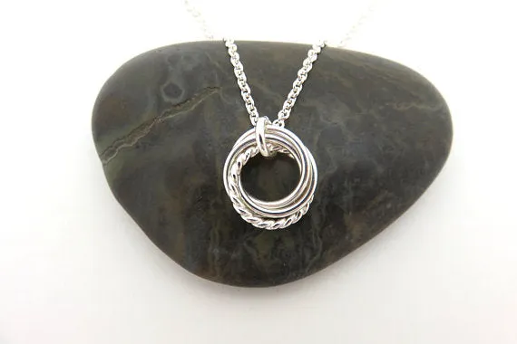 40th Birthday Gift for Women | Sterling Silver Twist Necklace | 40th Birthday Necklace