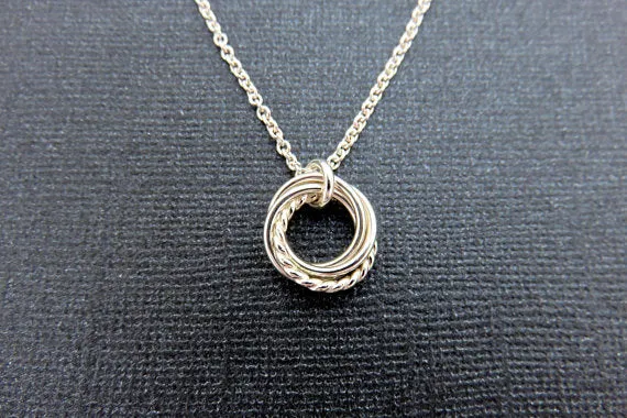 40th Birthday Gift for Women | Sterling Silver Twist Necklace | 40th Birthday Necklace