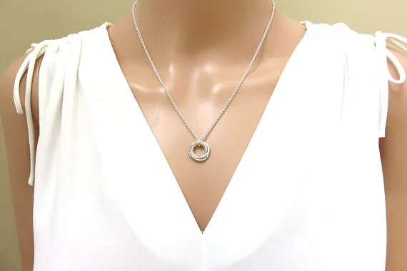 40th Birthday Gift for Women | Sterling Silver Twist Necklace | 40th Birthday Necklace