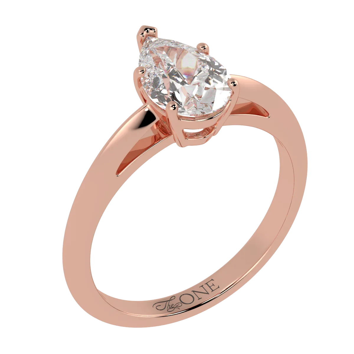 5-Claw Pear Solitaire Engagement Ring