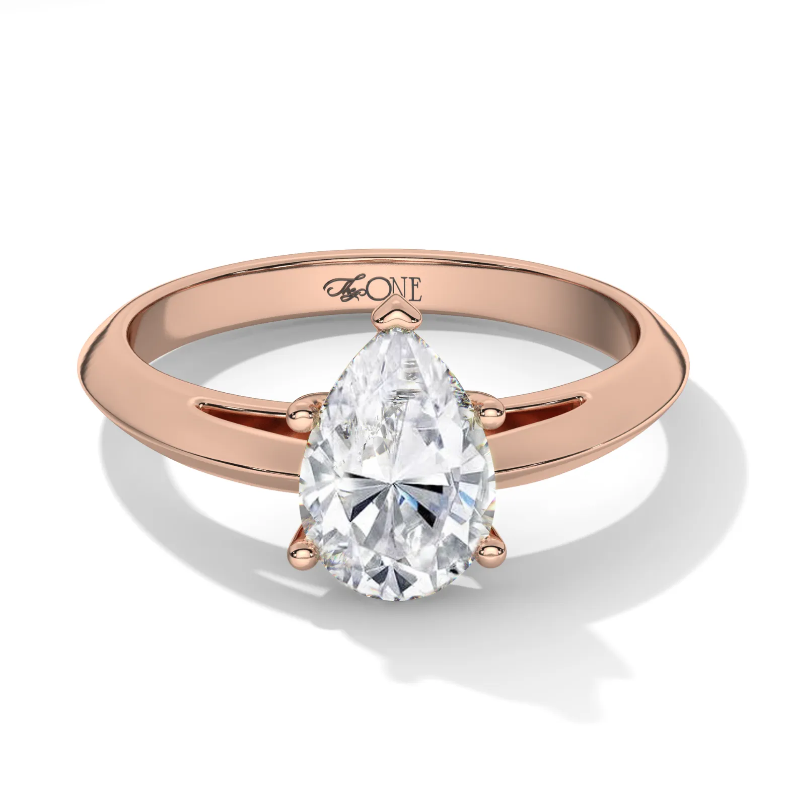 5-Claw Pear Solitaire Engagement Ring