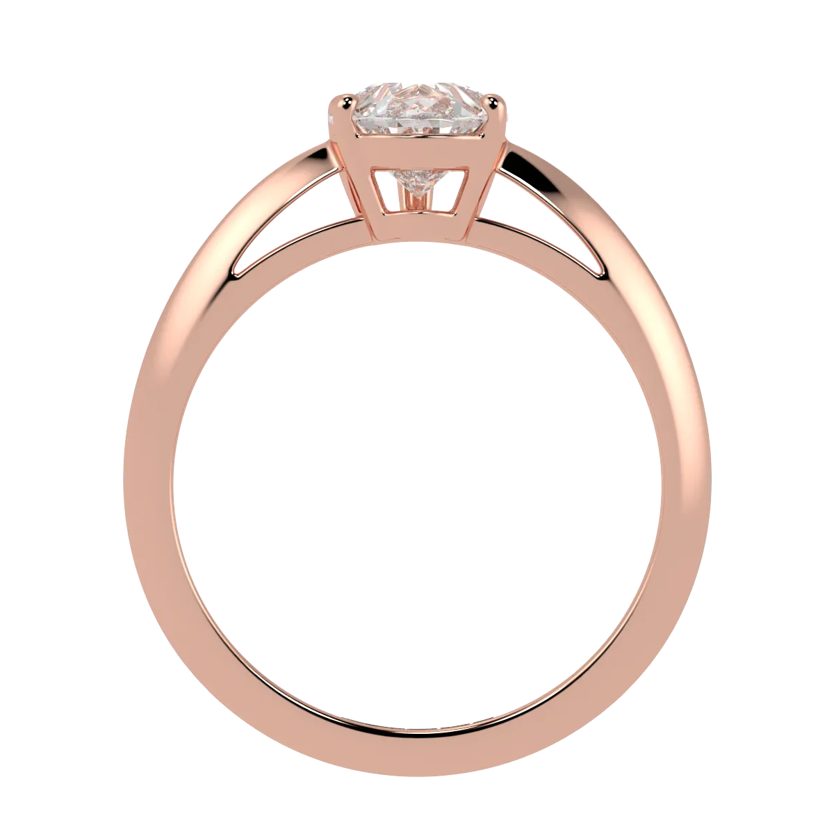 5-Claw Pear Solitaire Engagement Ring