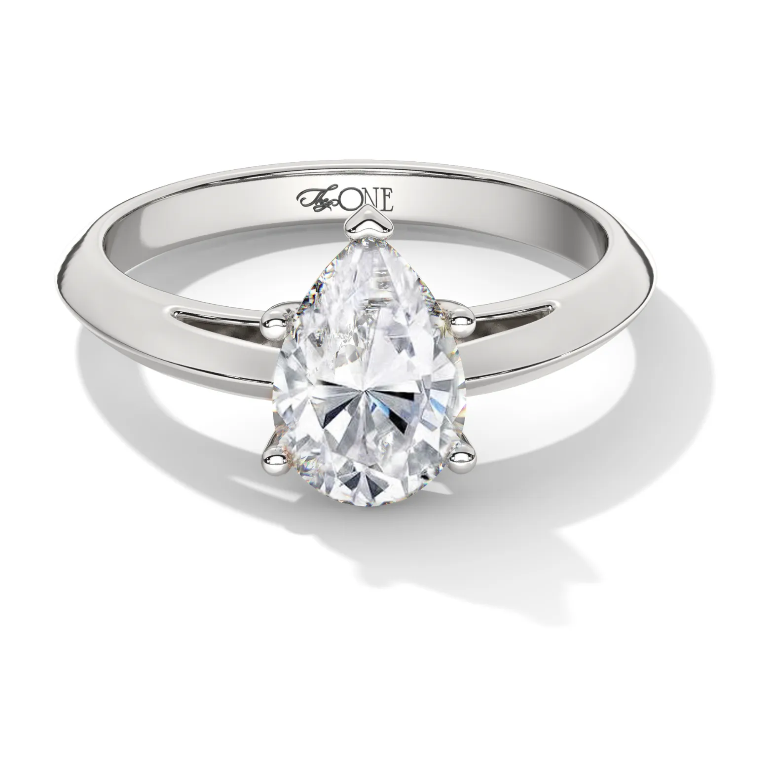 5-Claw Pear Solitaire Engagement Ring