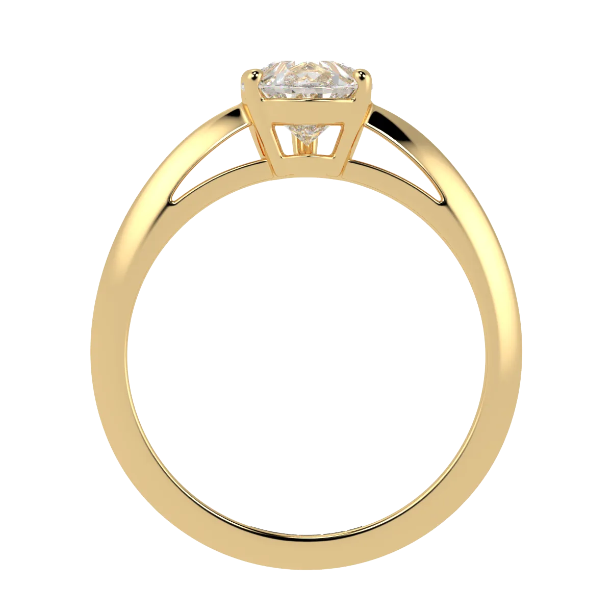 5-Claw Pear Solitaire Engagement Ring