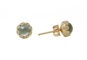 6X6MM EMERALD STUD EARRINGS