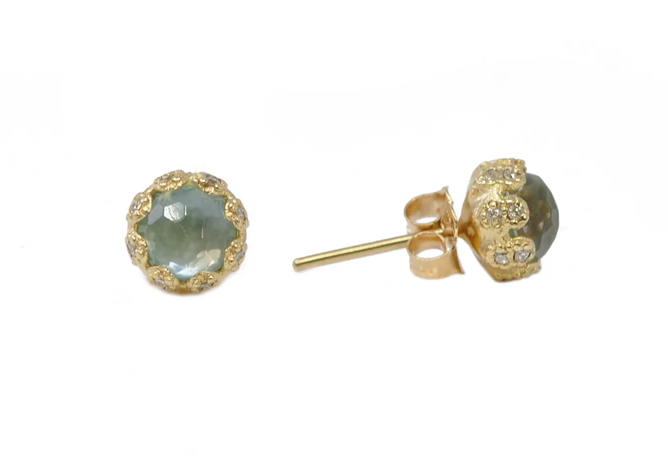 6X6MM EMERALD STUD EARRINGS