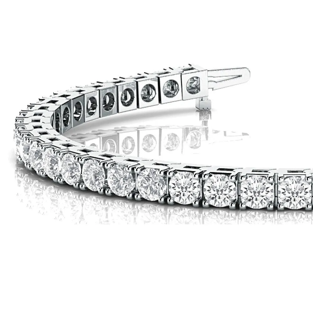 7.0 ctw Round Diamond Tennis Bracelet Four Prong
