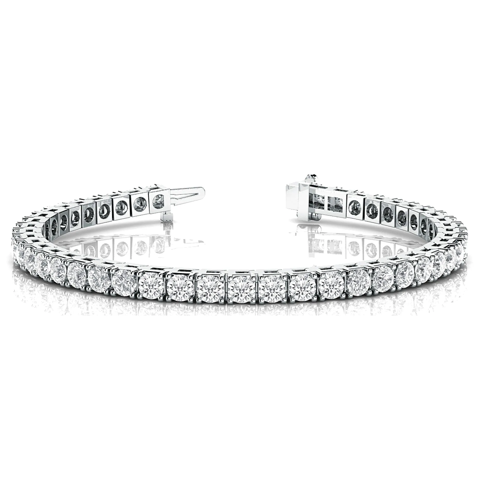 7.0 ctw Round Diamond Tennis Bracelet Four Prong