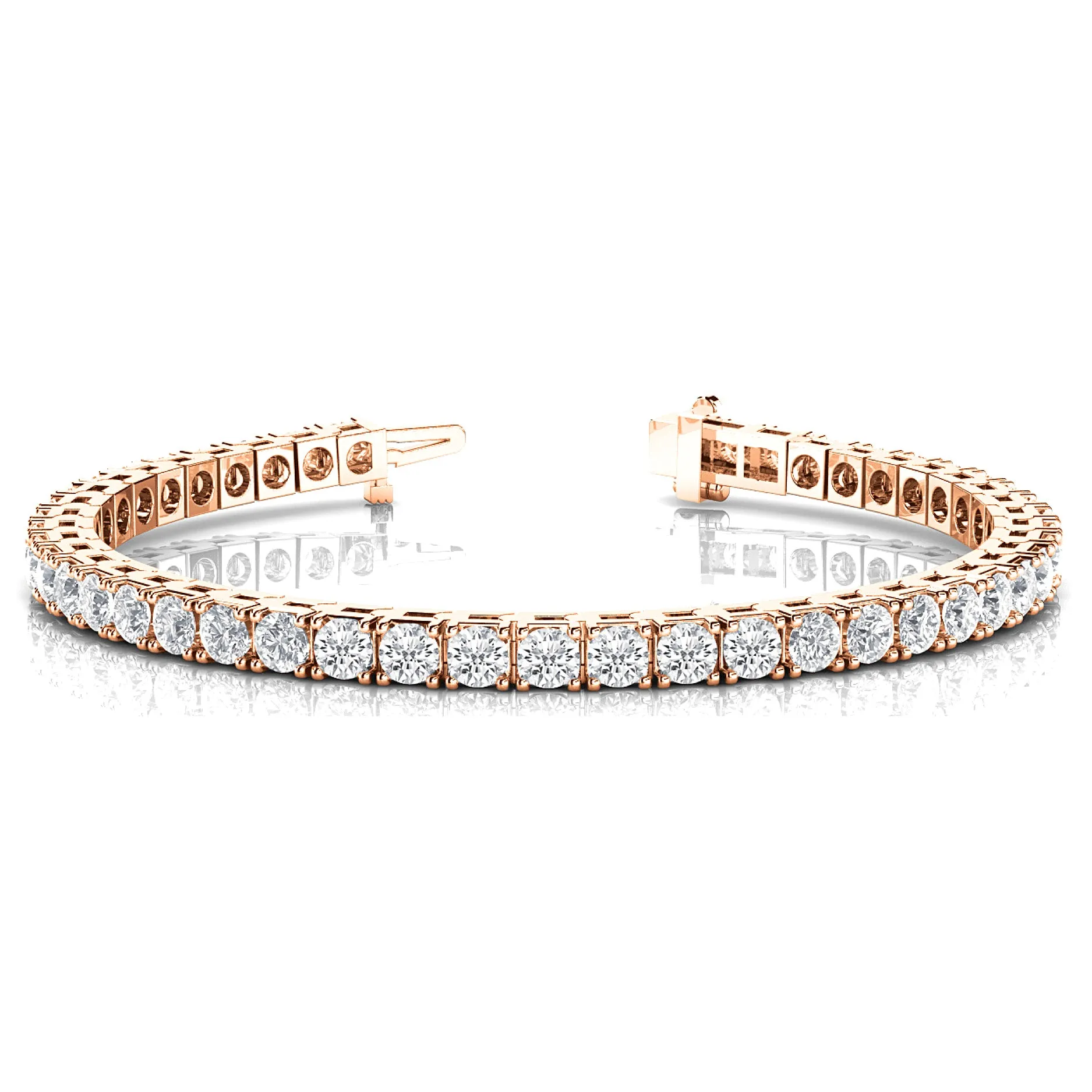 7.0 ctw Round Diamond Tennis Bracelet Four Prong