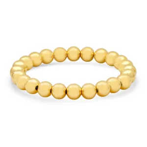 8 MM STRETCH BRACELET, GOLD