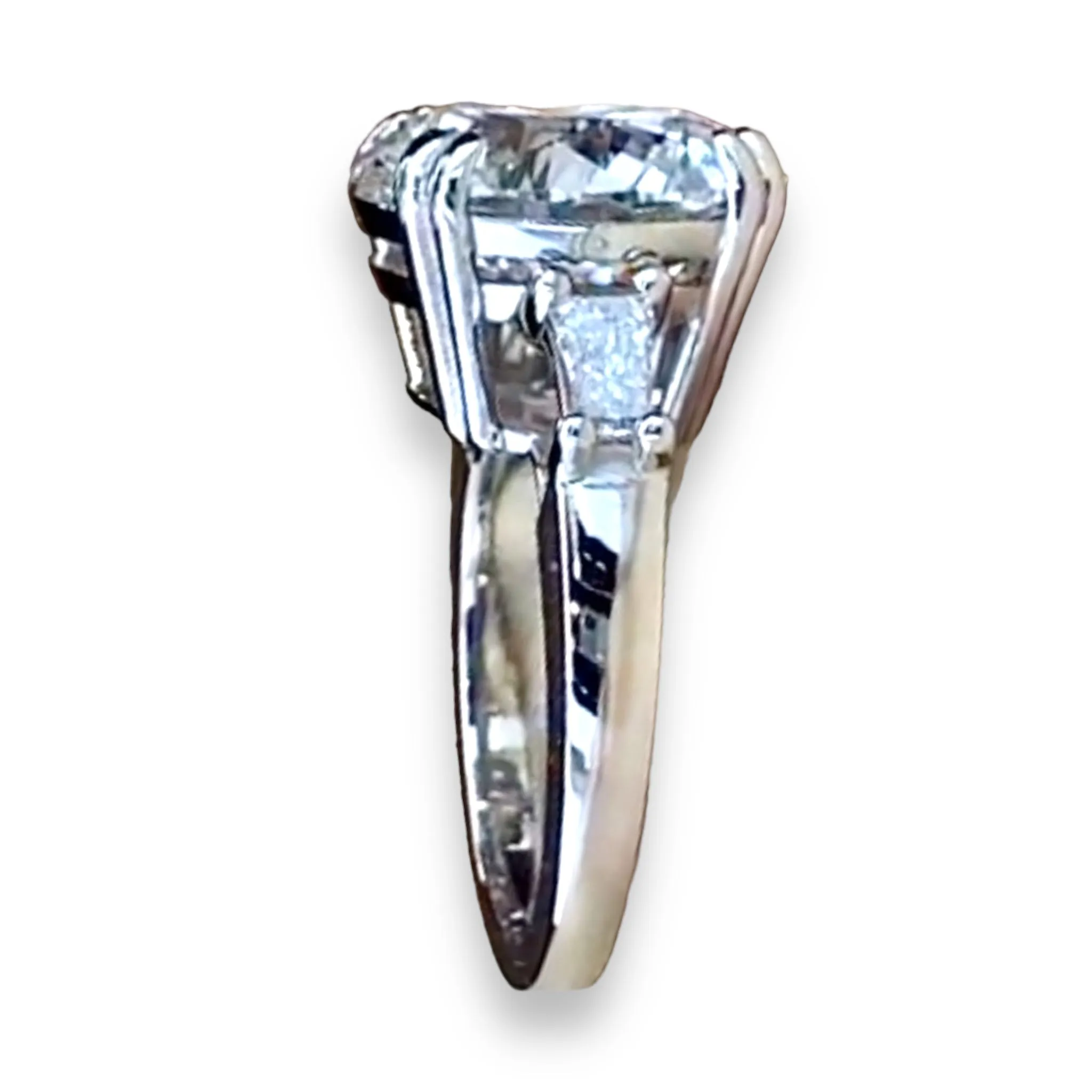 8.16ct E-VS1 Lab Grown Round Diamond in 18K White Gold Solitaire Engagement Ring