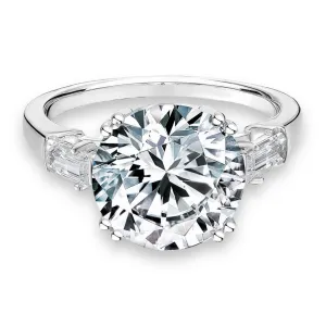 8.16ct E-VS1 Lab Grown Round Diamond in 18K White Gold Solitaire Engagement Ring