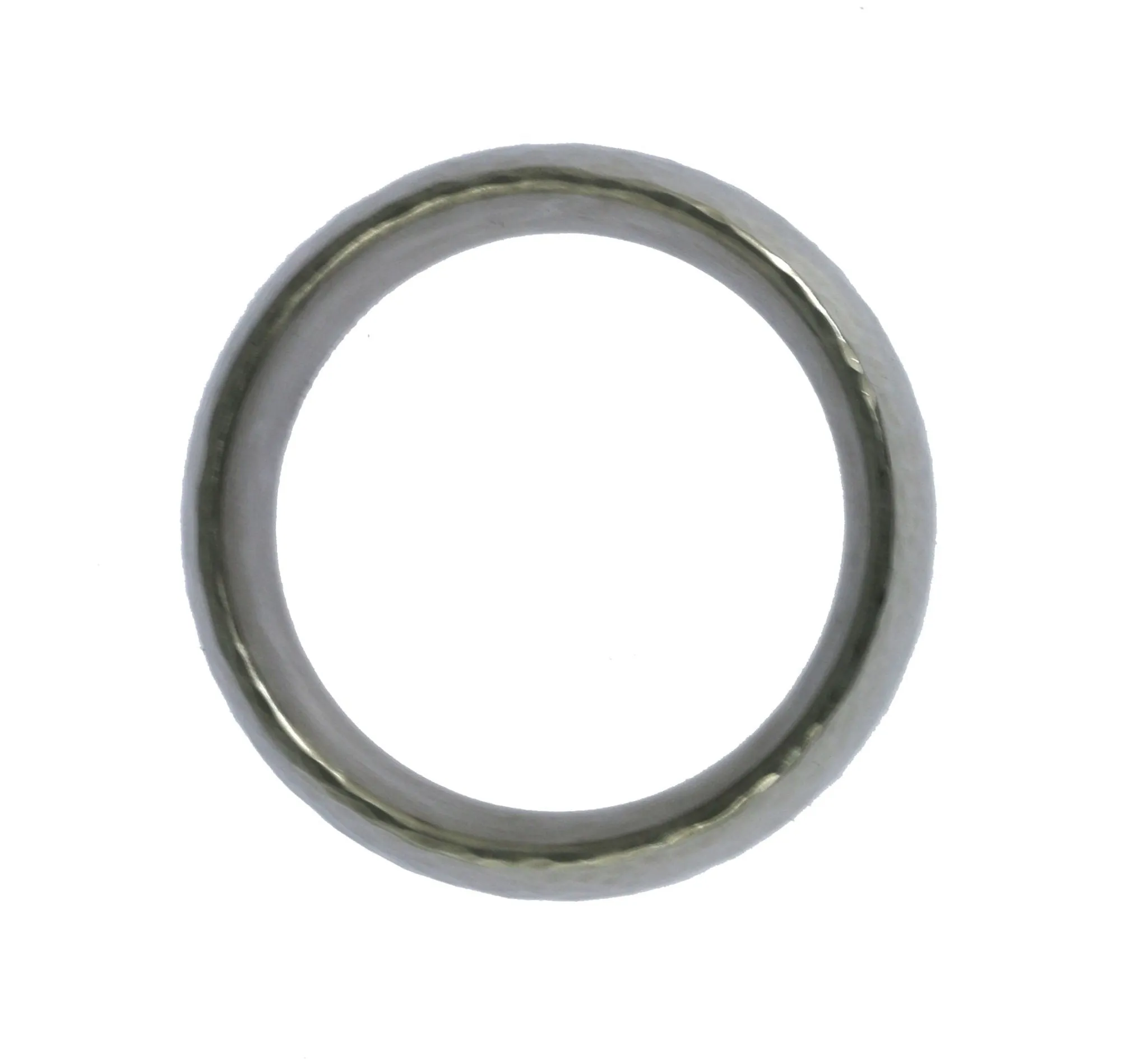 8mm Hammered Domed Stainless Steel Men's Ring