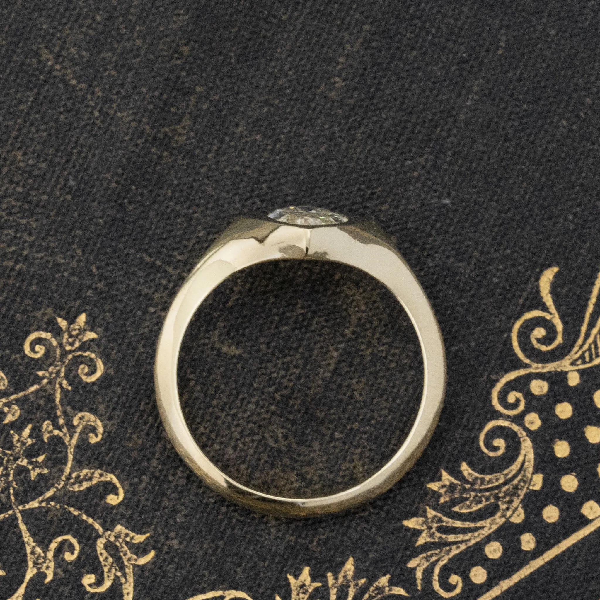 .92ct Marquise Cut Diamond Bezel Ring, GIA S-T SI1