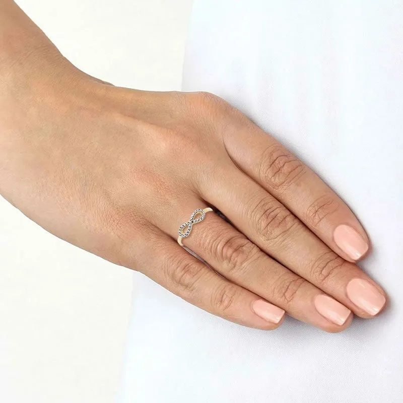 9ct Gold Cubic Zirconia Forever Infinity Ring