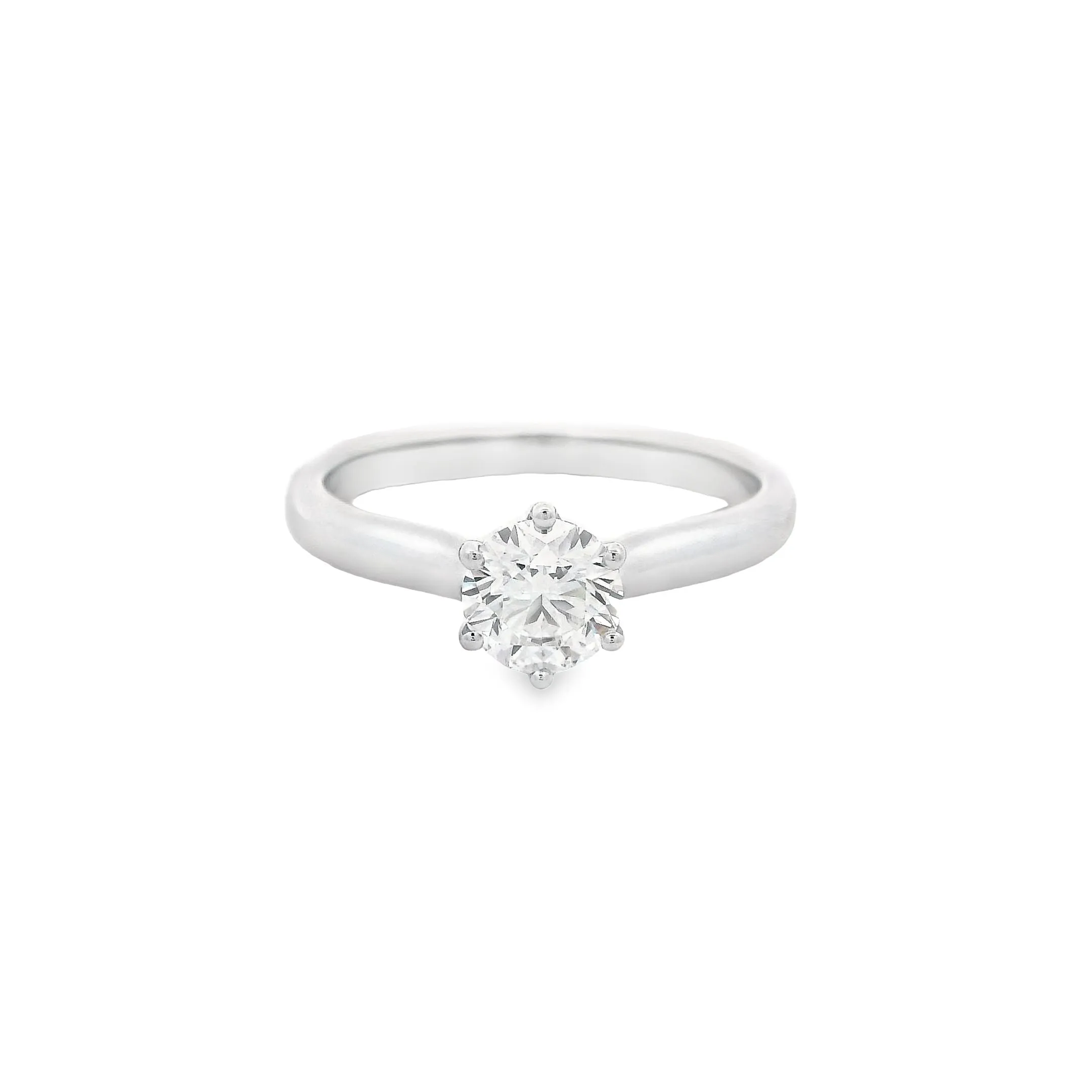 9ct White Gold 0.72ct Round Lab Grown Diamond Solitaire Ring