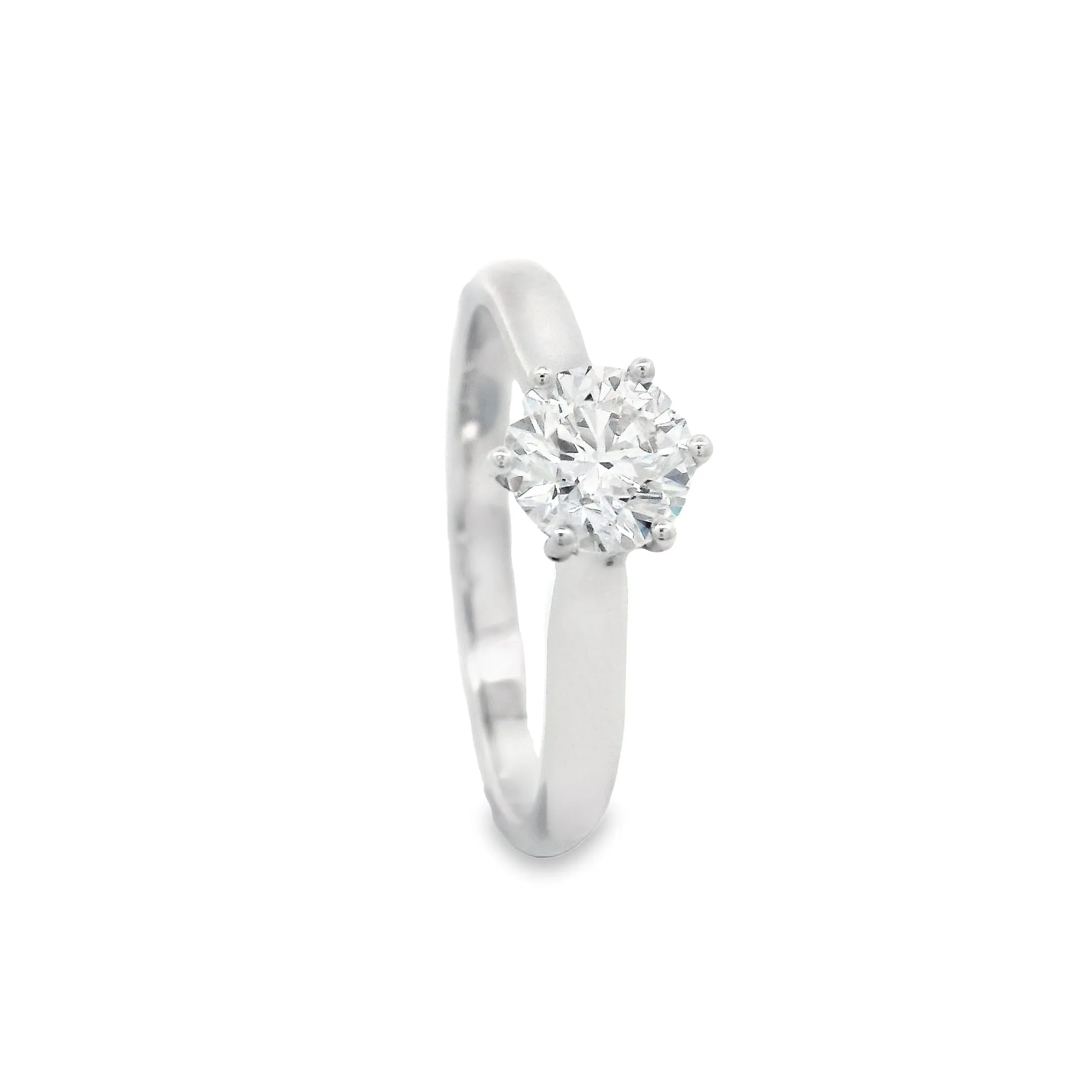 9ct White Gold 0.72ct Round Lab Grown Diamond Solitaire Ring