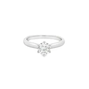 9ct White Gold 0.72ct Round Lab Grown Diamond Solitaire Ring