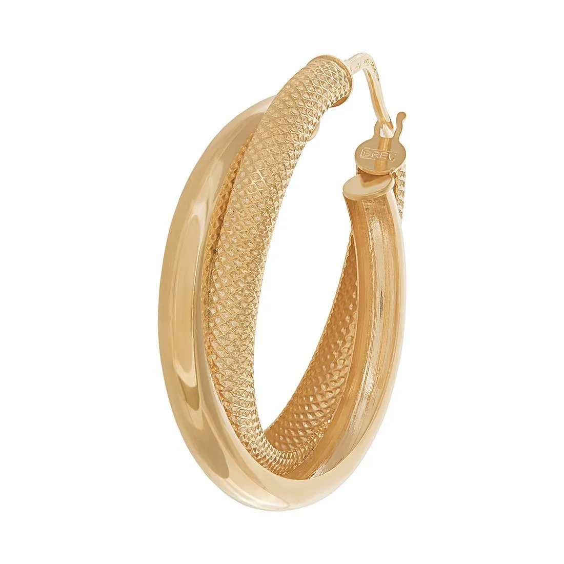 9ct Yellow Gold Double Hoop Earrings