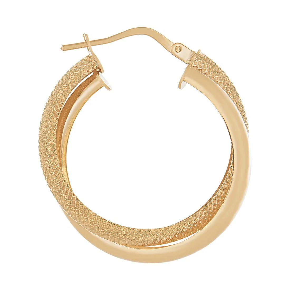 9ct Yellow Gold Double Hoop Earrings