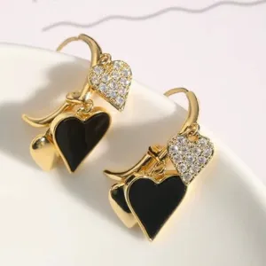 Ace of Spades Heart Earrings