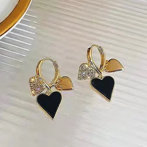 Ace of Spades Heart Earrings