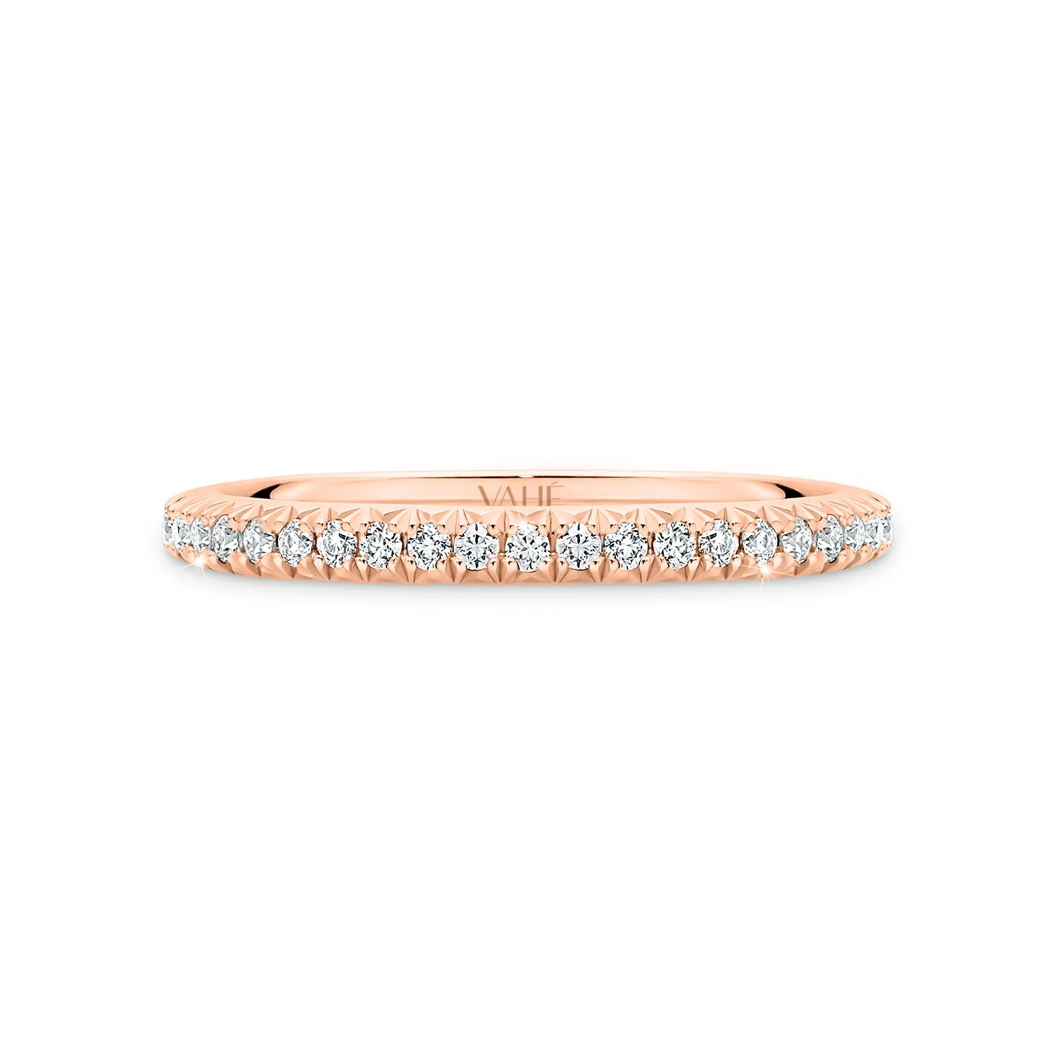 ADRIANA | French Pavé Diamond Ring in Rose Gold (0.42ct tw.)