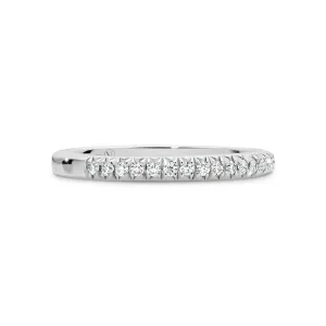 ADRIANA | French Pavé Diamond Ring in White Gold (0.19ct tw.)