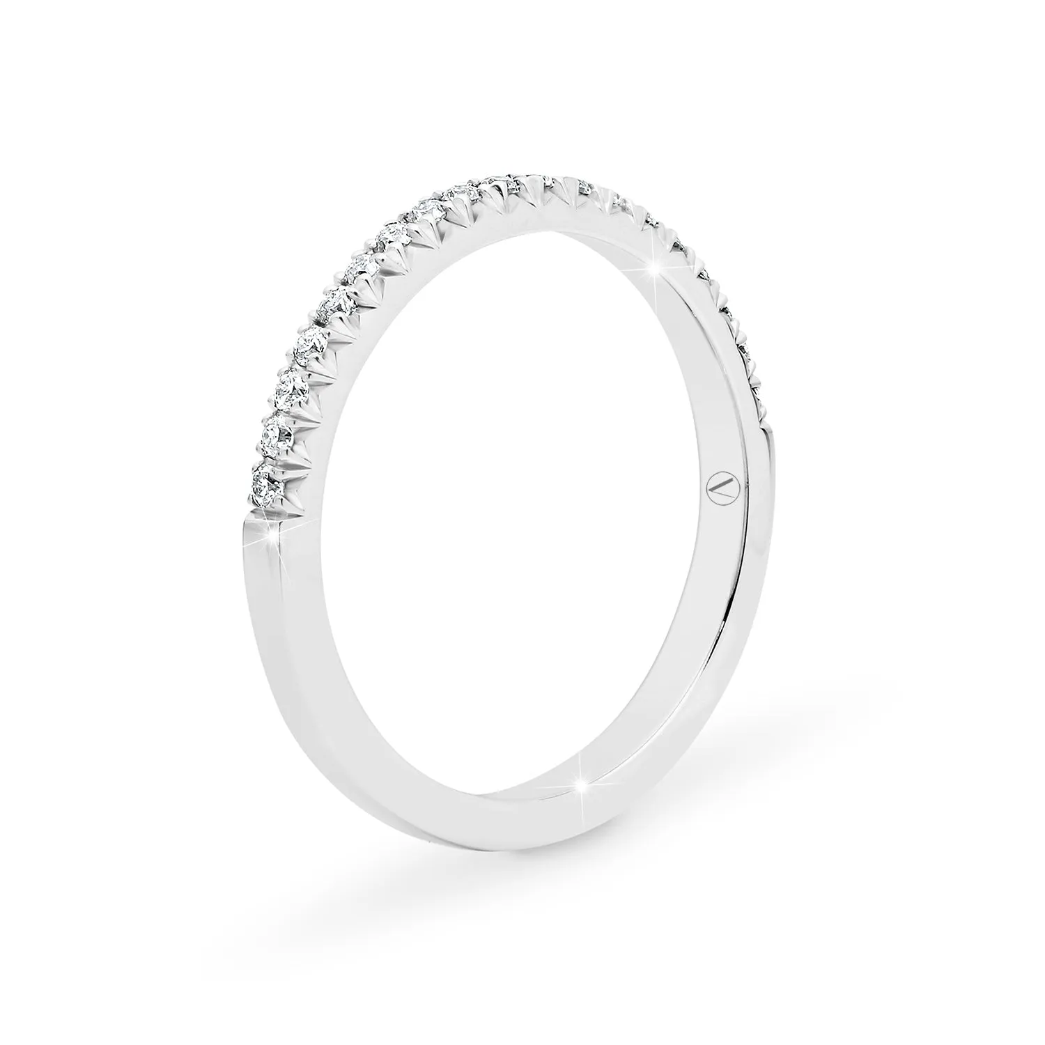 ADRIANA | French Pavé Diamond Ring in White Gold (0.19ct tw.)