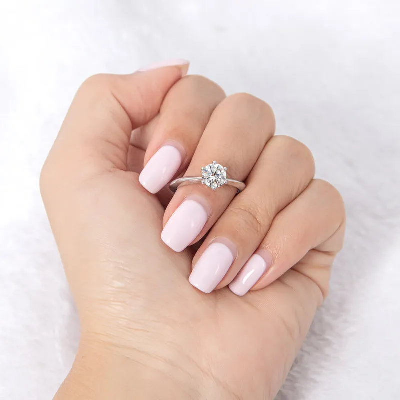 Ainuoshi Round Cut Moissanite Ring