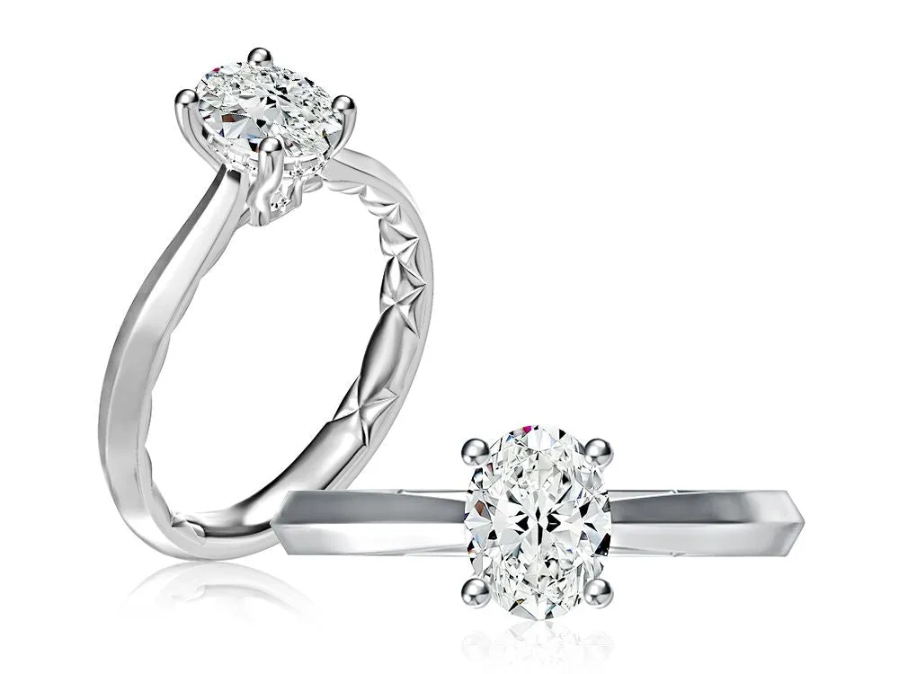 A.Jaffe Engagement Rings Oval Solitaire Diamond Engagement Ring MECOV2211Q/131