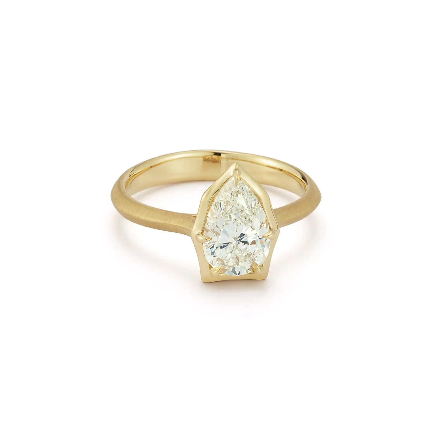 Alchemy Pear Solitaire Ring (1.50tcw)