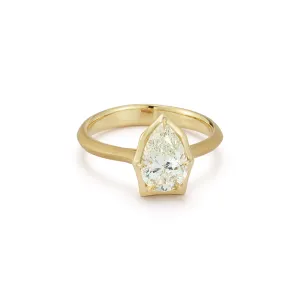 Alchemy Pear Solitaire Ring (1.50tcw)