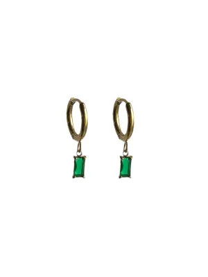 'Ali' Emerald Green Gemstone Earrings