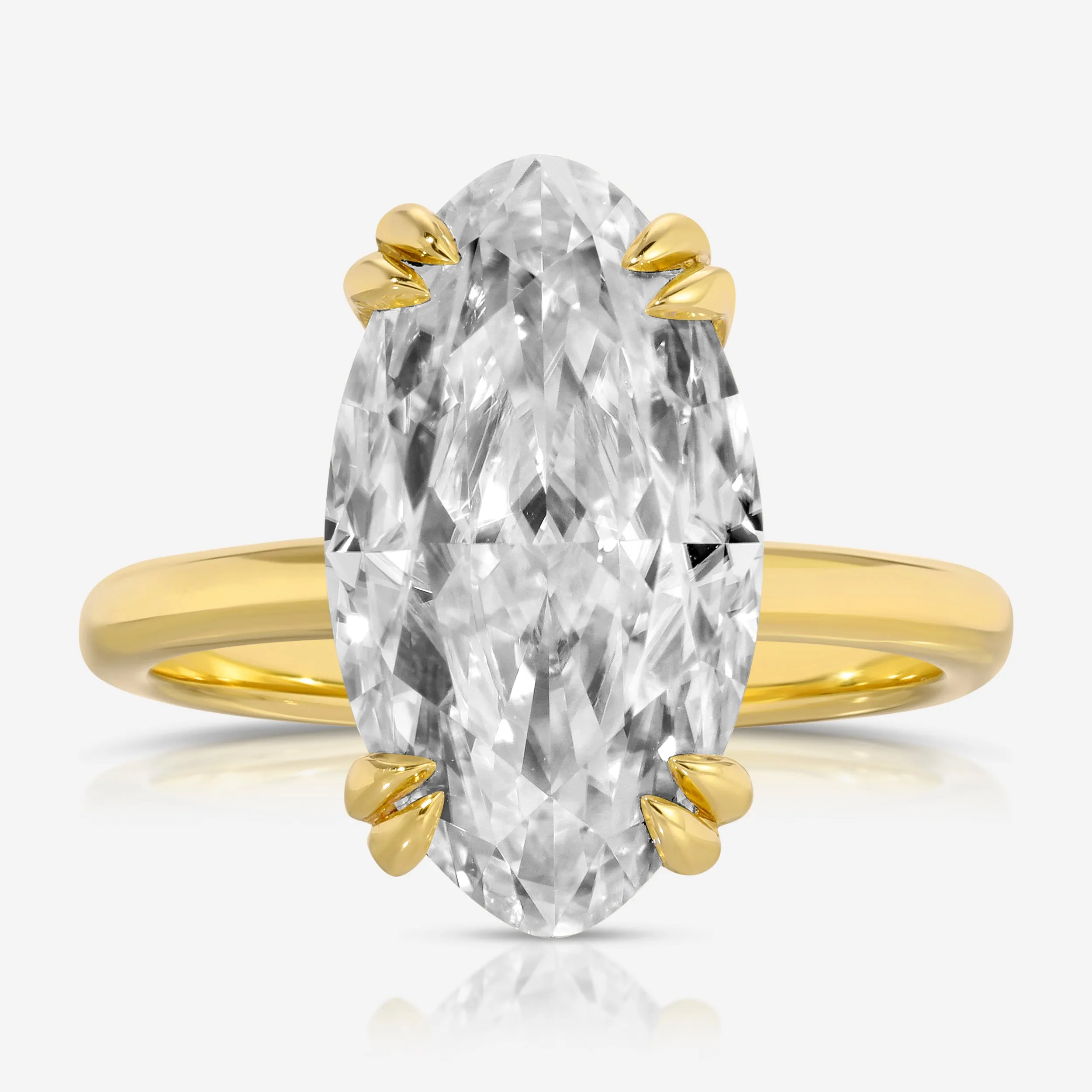 Amanda (7ct) Moval Moissanite Engagement Ring