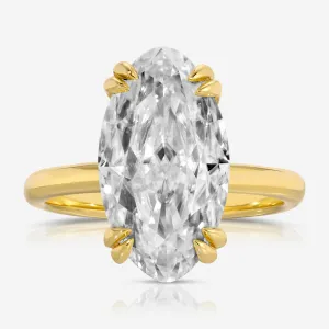 Amanda (7ct) Moval Moissanite Engagement Ring