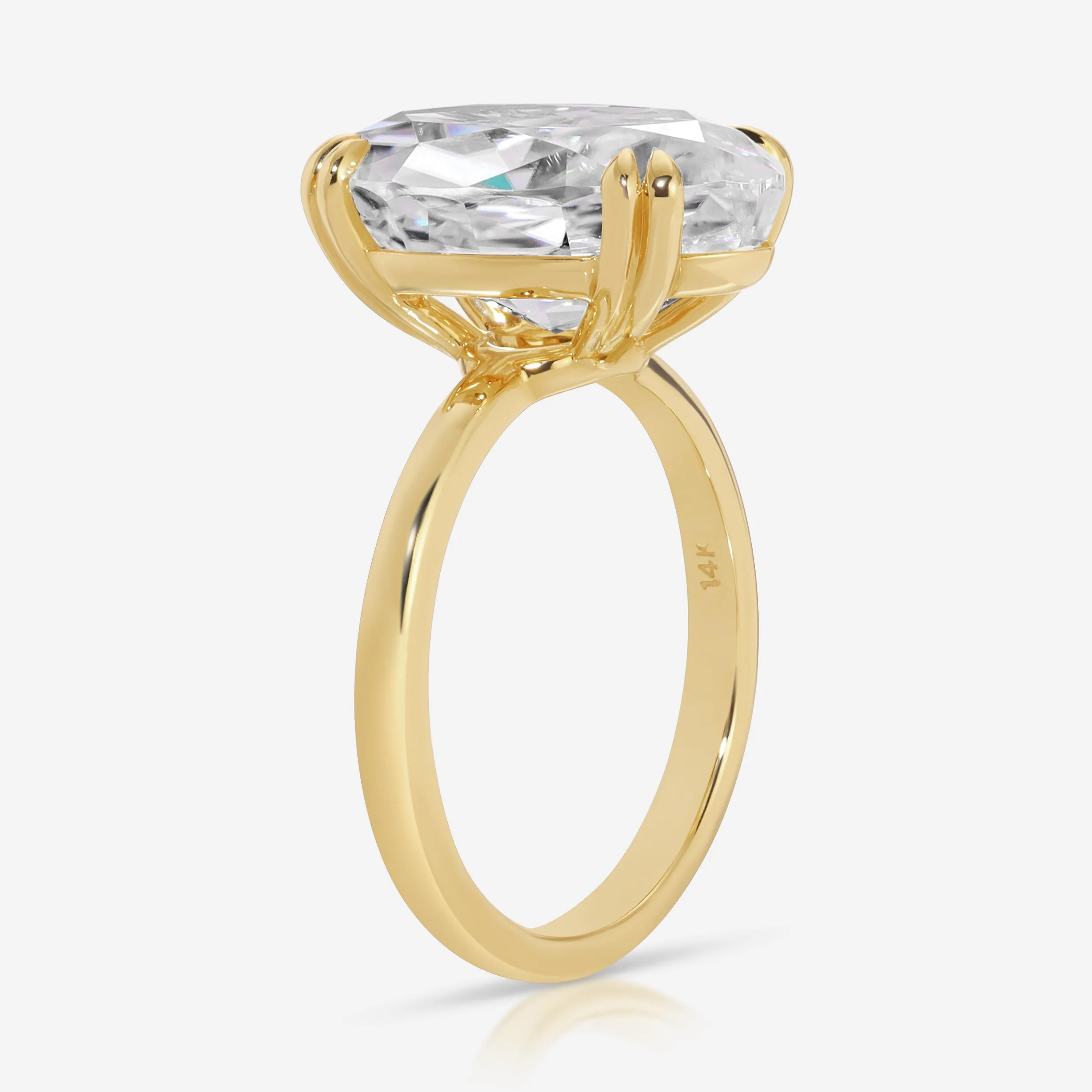 Amanda (7ct) Moval Moissanite Engagement Ring