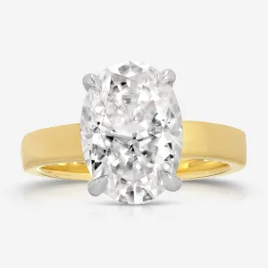Amanda/Cass (4.2ct) Oval Moissanite Engagement Ring