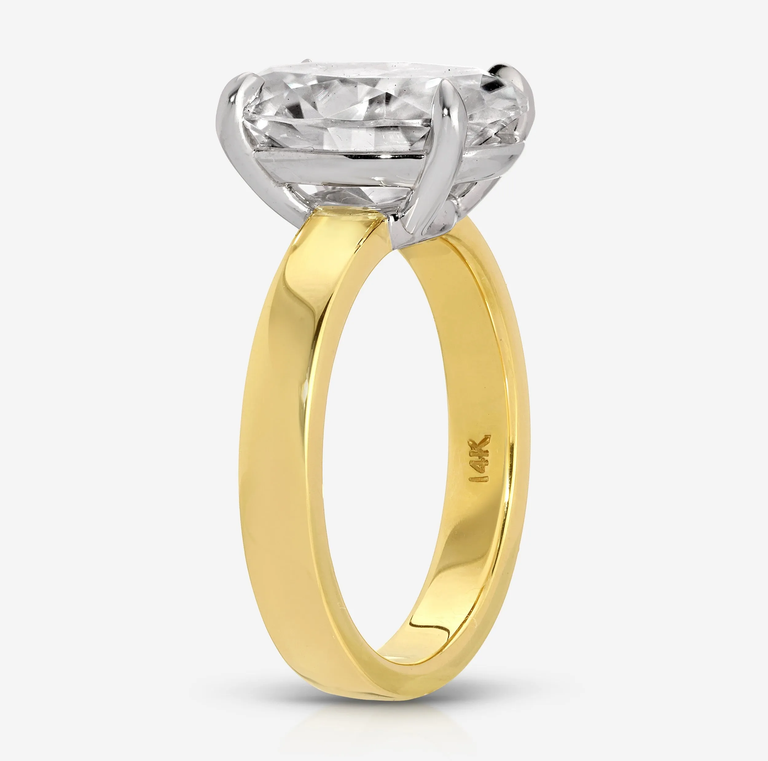 Amanda/Cass (4.2ct) Oval Moissanite Engagement Ring