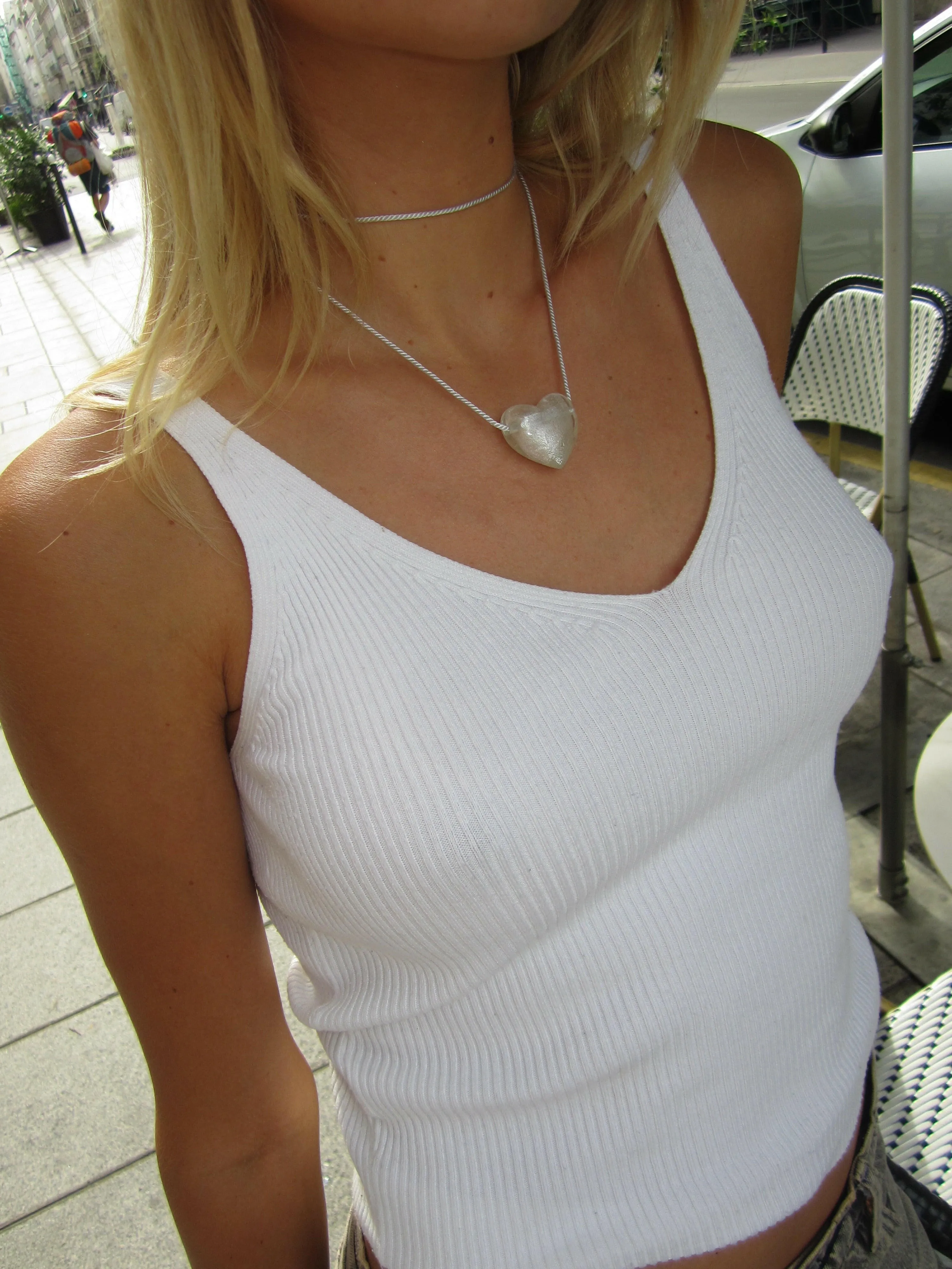 Amora Glass Heart Necklace