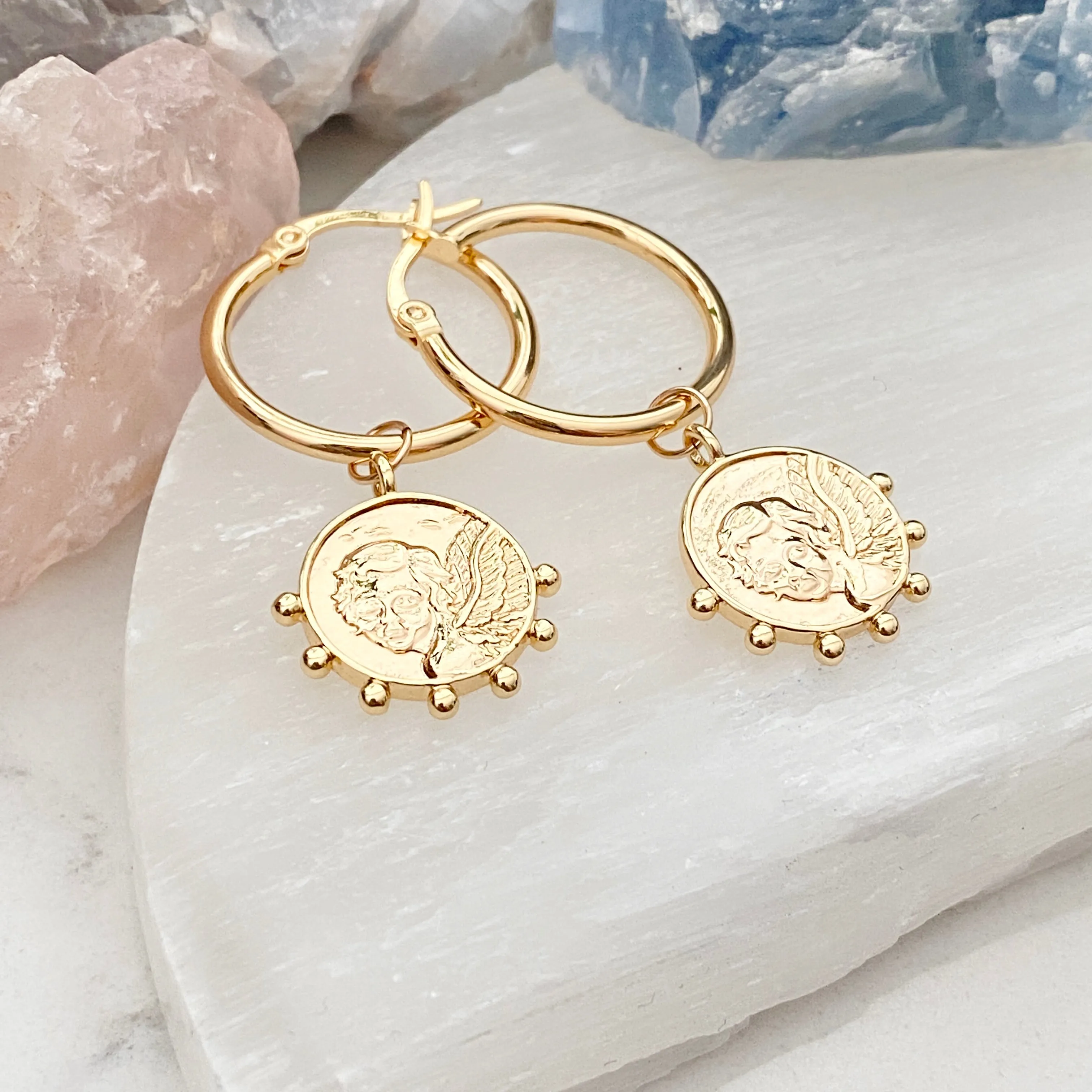 Angel Coin Hoops