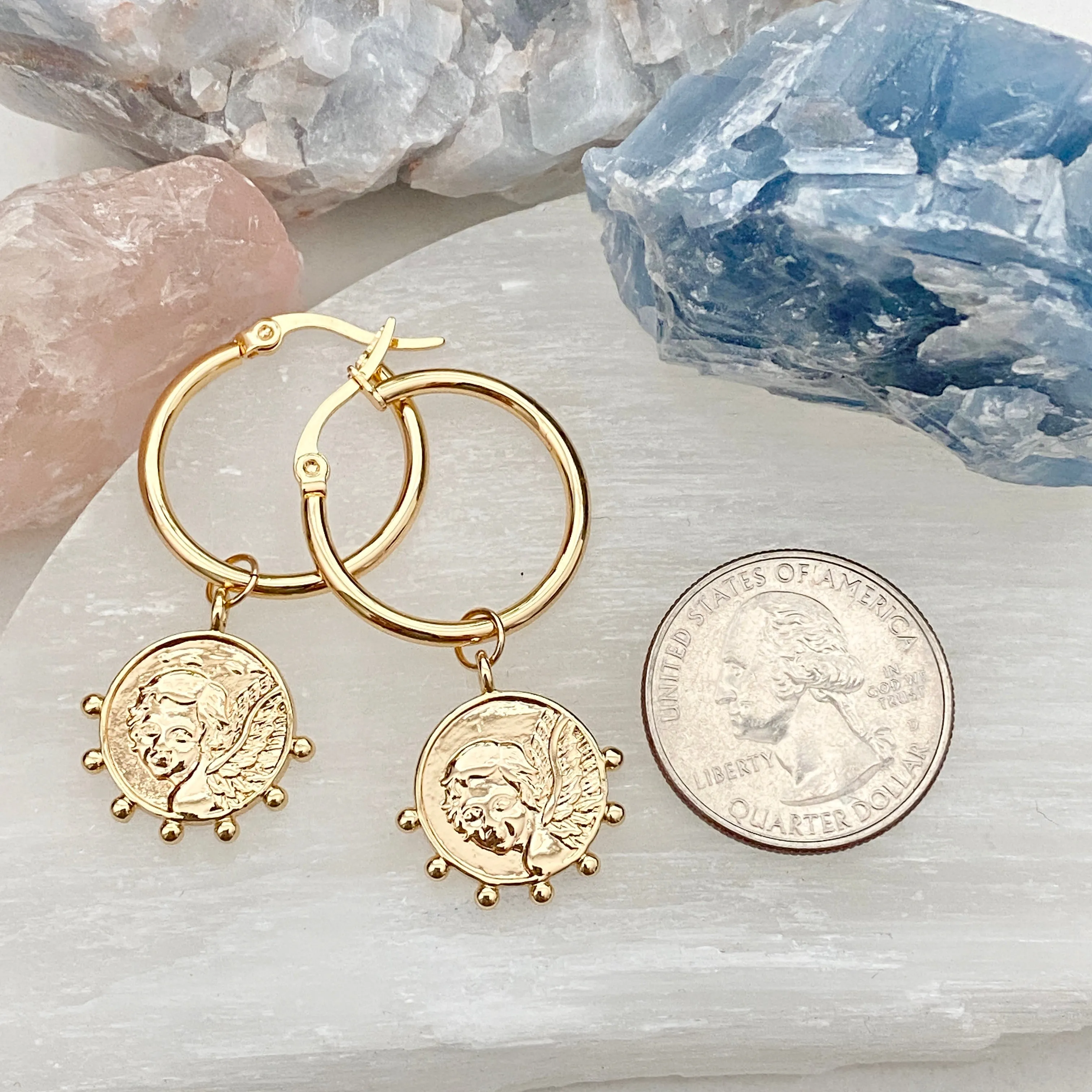 Angel Coin Hoops