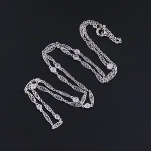 Antique Edwardian Platinum and Diamond Chain