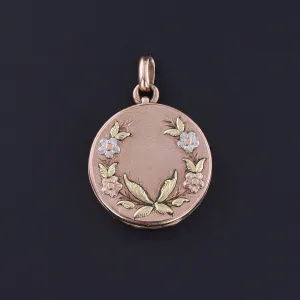 Antique Floral Locket of 9ct Gold